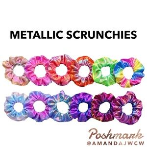 3 for $8 - Metallic Scrunchies- Mix & Match Option